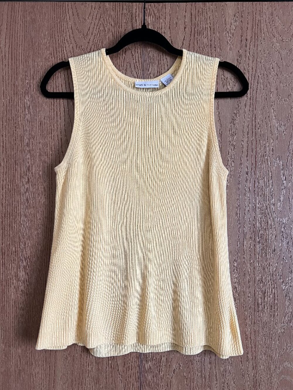 Croft & Barrow Butter Yellow Ribbed Knit Tank Top